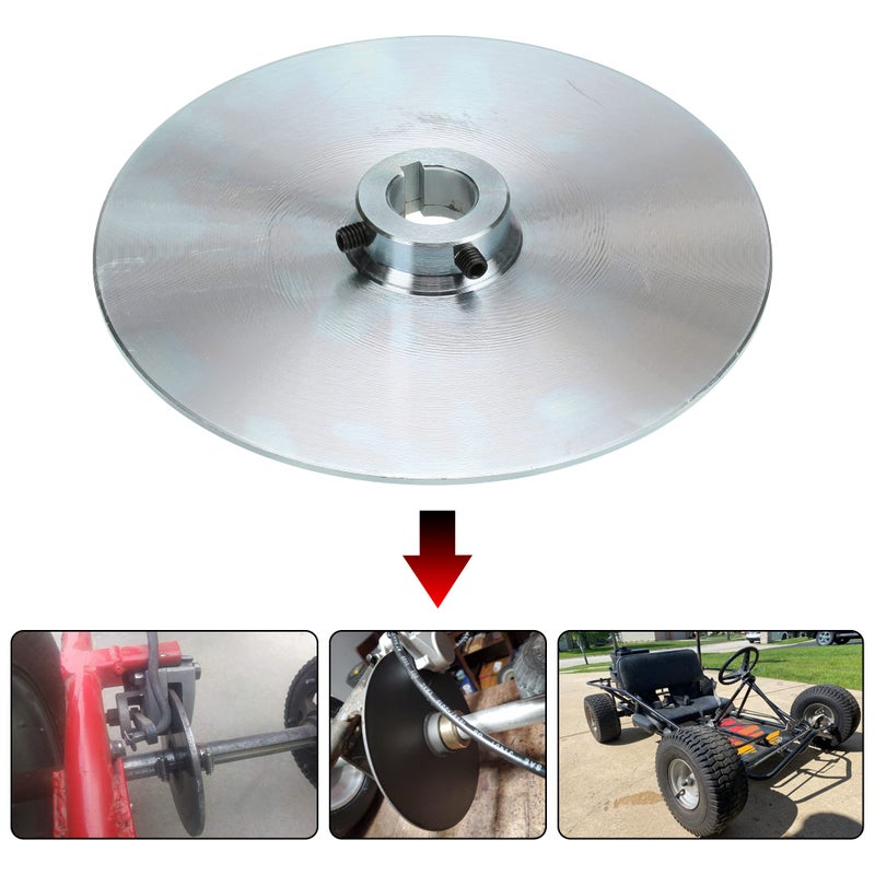 GREHUA 8"" Mechanical Brake Disc 1"" Bore 1/4"" Keyway for Azusa 1823 Manco 9598 9597 Airheart MB-1 Yerf-Dog ASW Bristers Go Kart Predator 212cc 196cc 6.5hp GX160 Dune Buggy Drift Trike Cart Parts Rotor - Image 2